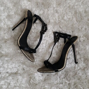 𝅺ALLSAINTs made in Italy leather heeled sandals size 6